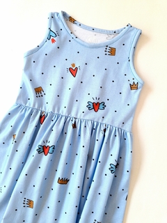 VESTIDO CORONAS CELESTE - comprar online