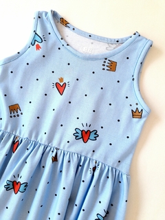 VESTIDO CORONAS CELESTE - EY! Tienda