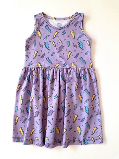 VESTIDO RAYOS LILA