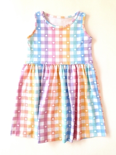 VESTIDO CUADROS PASTEL