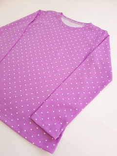 Remeras M/L Lunares LIla - comprar online