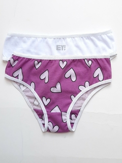 PACK CORAZONES VIOLETAS Y BLANCA