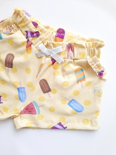 Short voladitos Helados Amarillo - comprar online