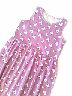 Vestido Corazones Grandes Lila - comprar online