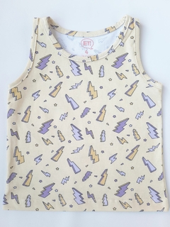 MUSCULOSA BASICA RAYOS AMARILLA