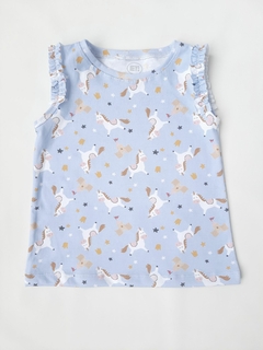 MUSCULOSA VOLADOS UNICORNIOS CELESTE