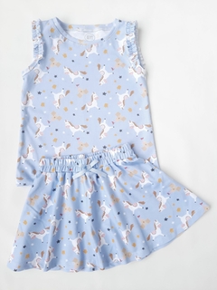 MUSCULOSA VOLADOS UNICORNIOS CELESTE - comprar online
