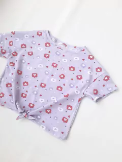 REMERA NUDO LIKE LILA - comprar online