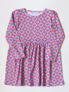 VESTIDO CORAZONES CELESTE