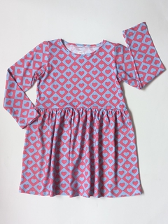 VESTIDO CORAZONES CELESTE en internet
