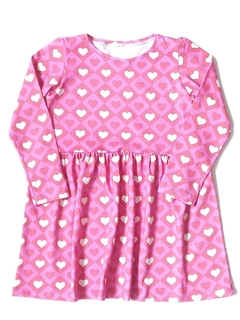 VESTIDO CORAZONES FUCSIA