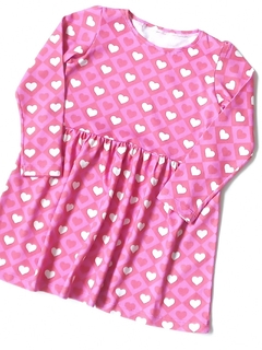 VESTIDO CORAZONES FUCSIA - comprar online