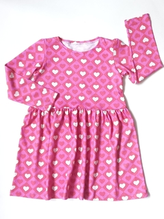 VESTIDO CORAZONES FUCSIA en internet