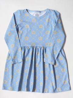 VESTIDO ESTRELLAS CELESTE