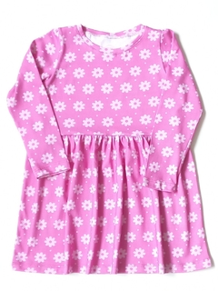 VESTIDO FLORES FUCSIA
