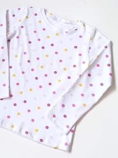 Remeras M/L lunares fucsias - comprar online