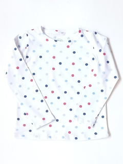 Remeras M/L lunares azules
