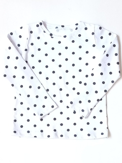 Remeras M/L lunares negros