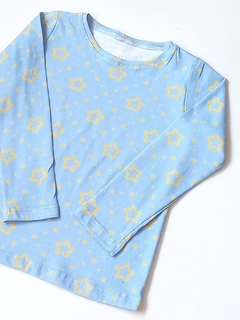 Remeras M/L Estrellas Celeste - comprar online