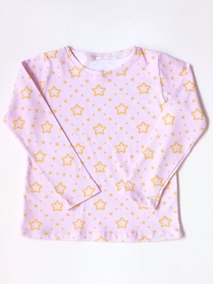 Remeras M/L Estrellas Rosa