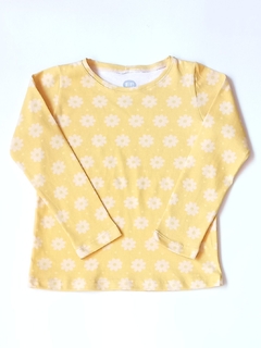 Remeras M/L Flores Amarilla