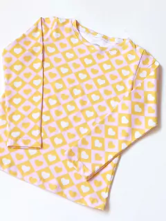 Remeras M/L Corazones Amarillo - comprar online