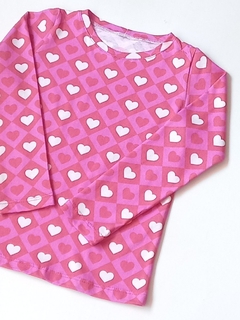 Remeras Corazones Fucsia - comprar online
