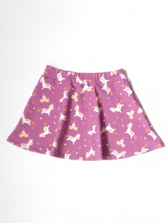 Falda Rustico Unicornios violeta