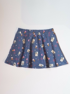 Falda Rustico Gatos azul