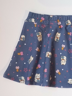 Falda Rustico Gatos azul en internet