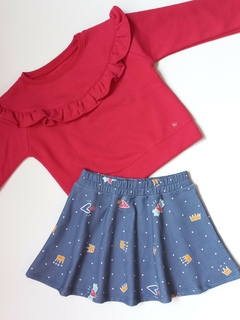 Falda Rustico Coronas azul - comprar online
