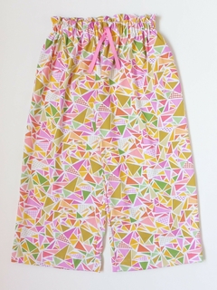 Pantalón Ancho Geométrico Naranja