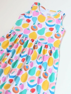 VESTIDO FRUTAS BLANCO - comprar online