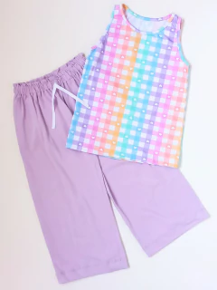 MUSCULOSA CUADROS PASTEL - tienda online