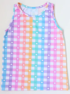 MUSCULOSA CUADROS PASTEL - EY! Tienda