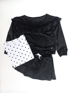 POLLERA PLUSH NEGRA
