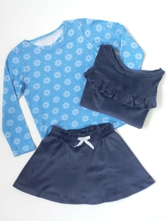 POLLERA PLUSH AZUL
