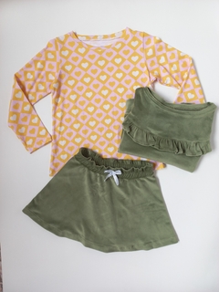 POLLERA PLUSH VERDE