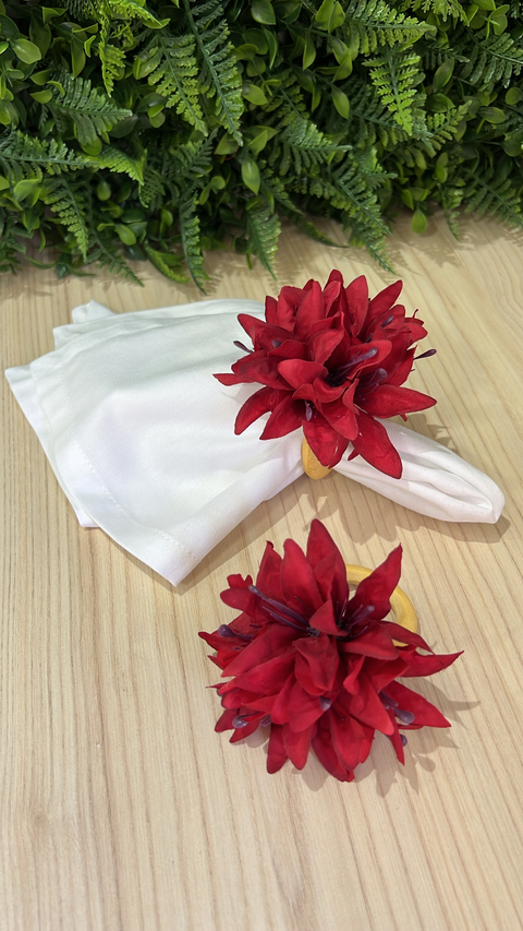 kit 02 Porta-guardanapos mini lírio vermelho - comprar online