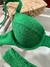 Biquíni retrô verde bandeira canelado - Fabi Rocha Boutique