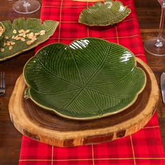 Prato de Servir Banana Leaf 26cm Lyor - Verde - Utilidades, Mesa Posta e Decoração | OREN Utilidades