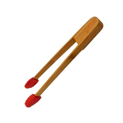 Pinça Em Bambu E Silicone Vermelho Casambiente