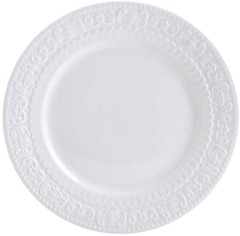Prato Sobremesa De Porcelana New Bone Angel Branco 19cm Lyor