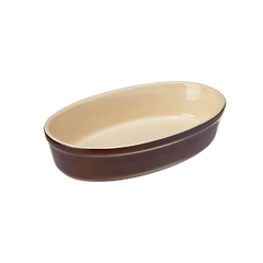 Travessa oval marrom 25 cm hauskraft tovp025mr