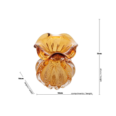 Vaso vidro italy ambar 10x11cm - loja online