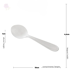 Kit Cj 6 Colheres p/Mesa de Aço Inox Gastro 19cm Lyor na internet