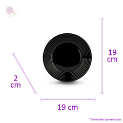 Prato Sobremesas Vidro Opalino Harena Black 19Cm Luminarc na internet