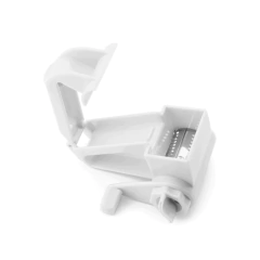 Ralador De Queijo Manual Rotativo Branco Laminas Aço Inox