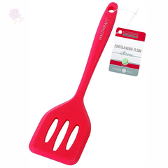 Espátula Vazada de Silicone Vermelho Hauskraft 21,5cm