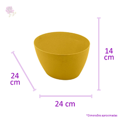 Bowl Lyor Oval de Bambu e PP Amarelo - loja online